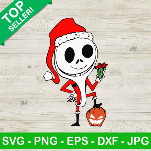 Jack skellington santa claus cute SVG
