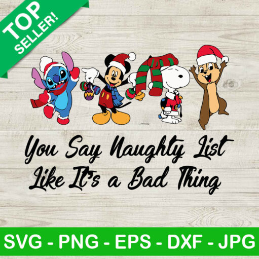 You say naughty list like it's a bad thing SVG