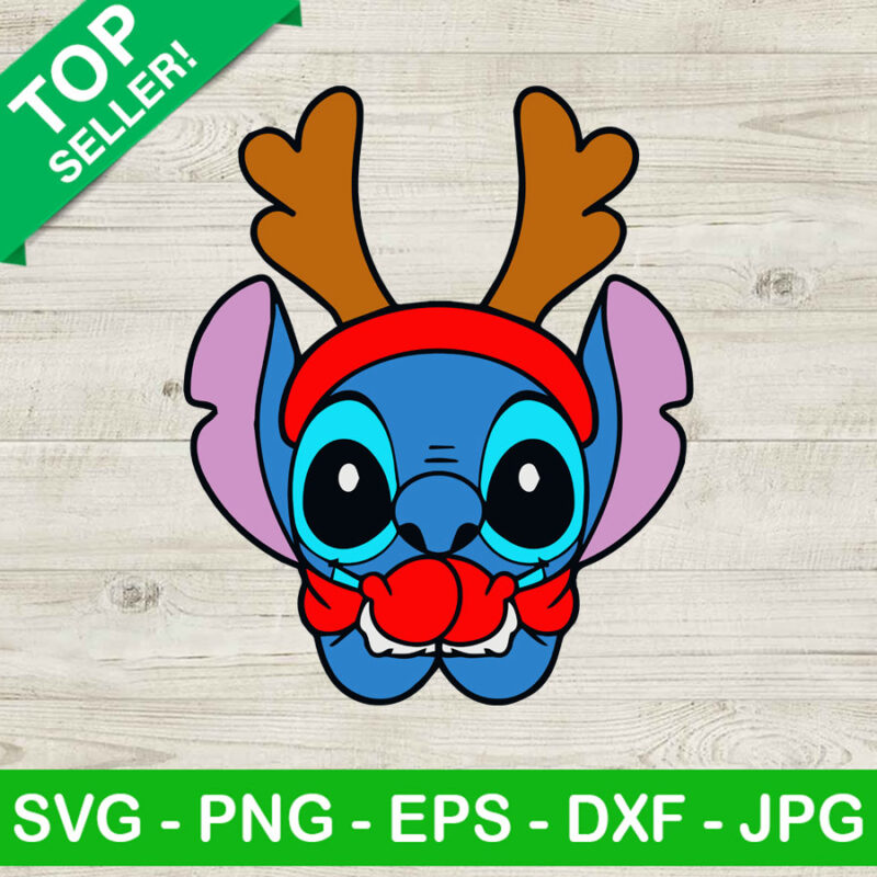 Stitch reindeer christmas SVG, Christmas disney SVG, Stitch disney SVG