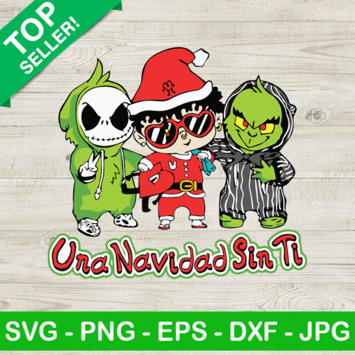 Una navidad sinti Bad bunny grinch SVG