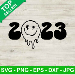 New year 2023 happy face SVG