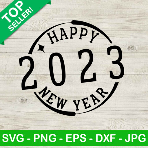 Happy New Year 2023 Svg