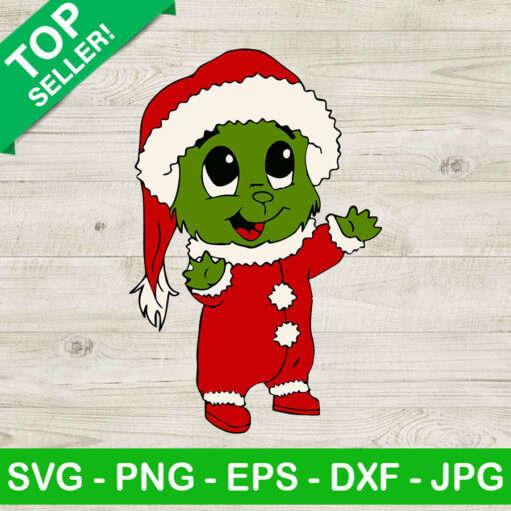 Baby Grinch Santa Claus Svg