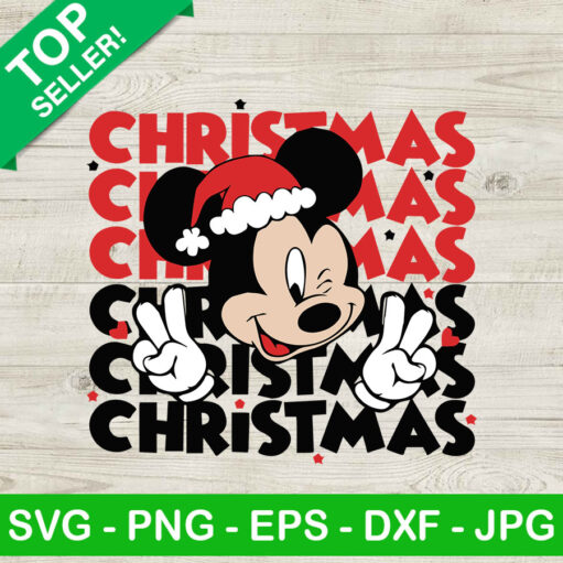 Christmas Mickey Svg