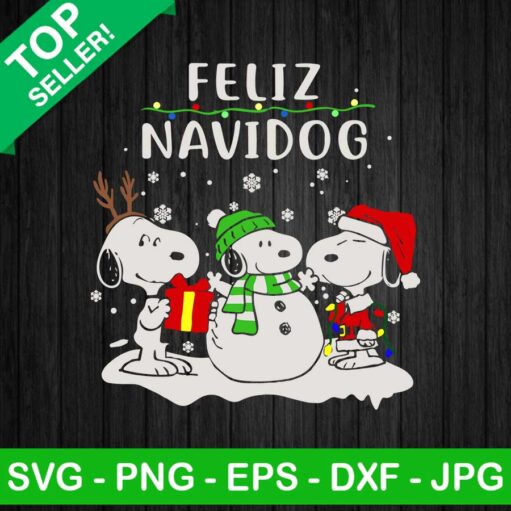 Feliz Navidog Snoopy Christmas Svg