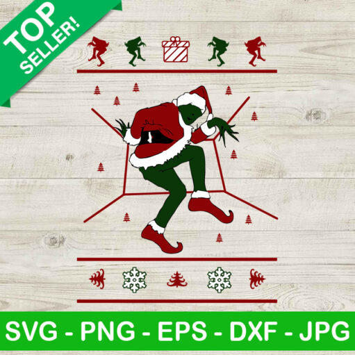 Grinch Funny Ugly Sweater Svg