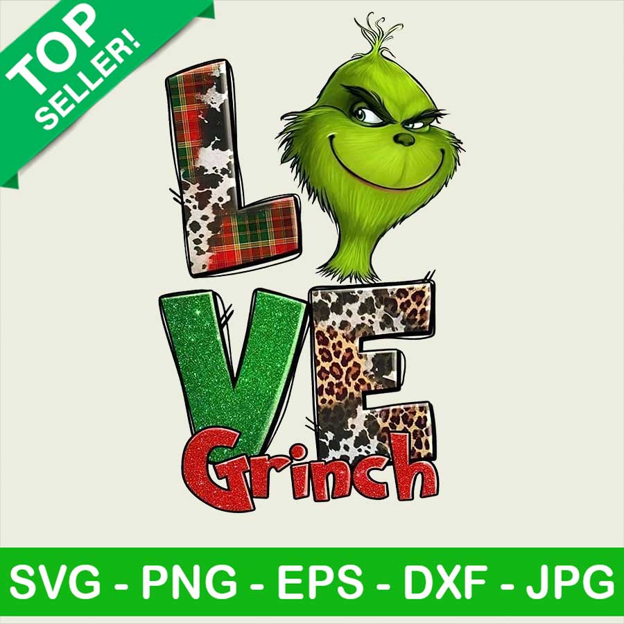 Love Grinch Christmas PNG Grinch Transfer PNG Grinch Christmas Heat Transfer PNG