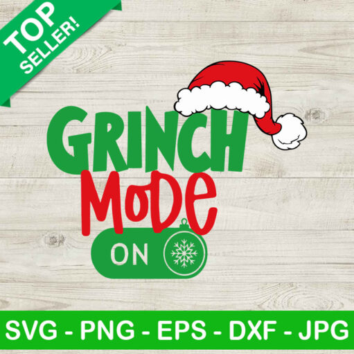 Grinch mode on christmas SVG