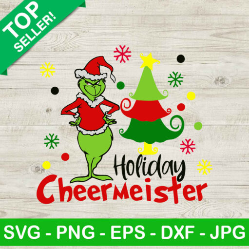 Holiday Cheermeister Grinch Svg