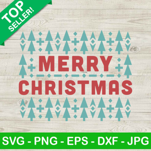 Merry Christmas Native Ugly Sweater Svg