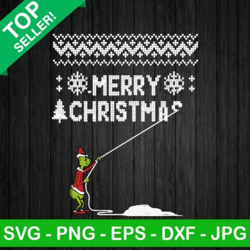 Merry Christmas Ugly Grinch Svg