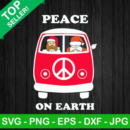 Peace On Earth Santa Claus Svg