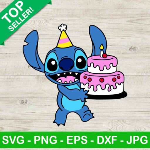 Stitch Birthday SVG