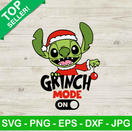 Stitch Grinch Mode On Svg