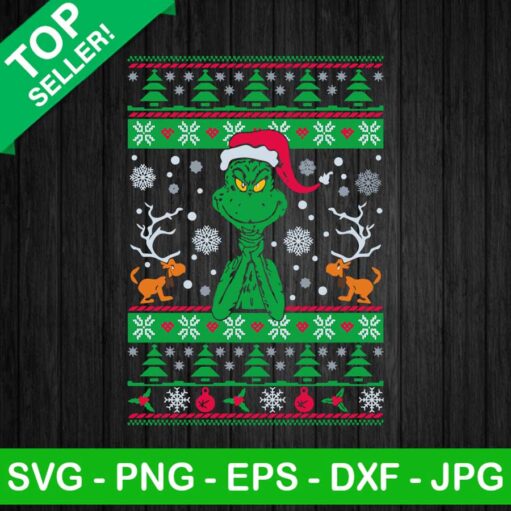 The Grinch Ugly Sweater Svg