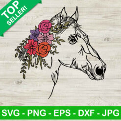 Horse floral SVG