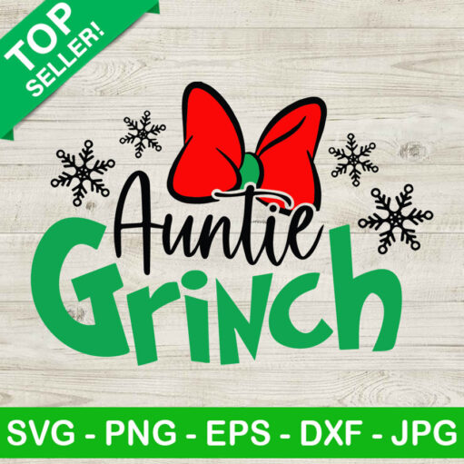 Auntie Grinch Christmas Svg