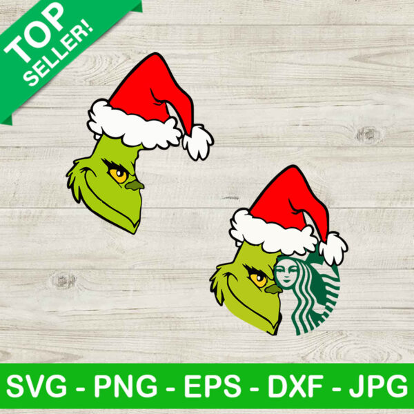 Grinch face starbucks logo SVG