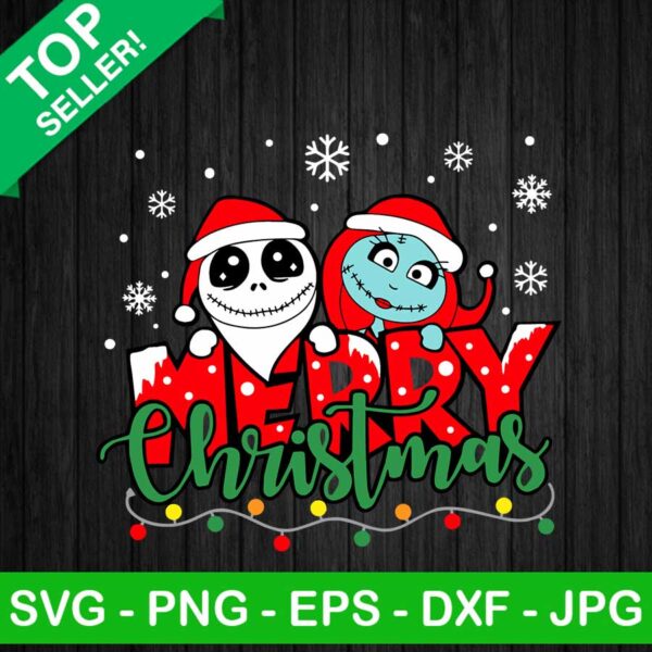 Merry christmas Jack skellington santa claus SVG