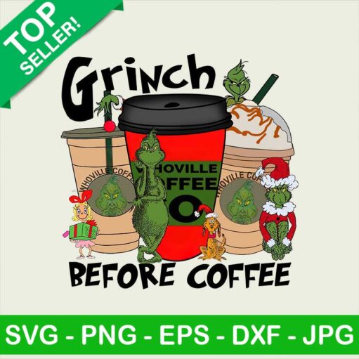Grinch Before Coffee Png