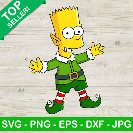 Bart Simpson Elf Costume Svg