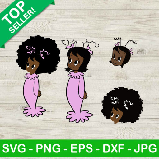 Cindy Lou Who Black Girl Svg