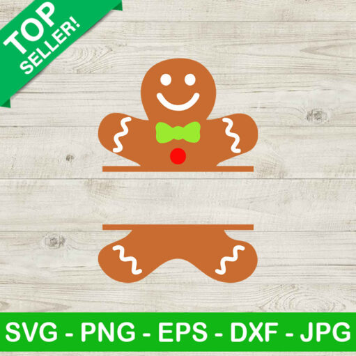 Gingerbread man custom name SVG