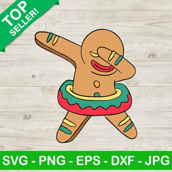 Gingerbread man dabbing SVG