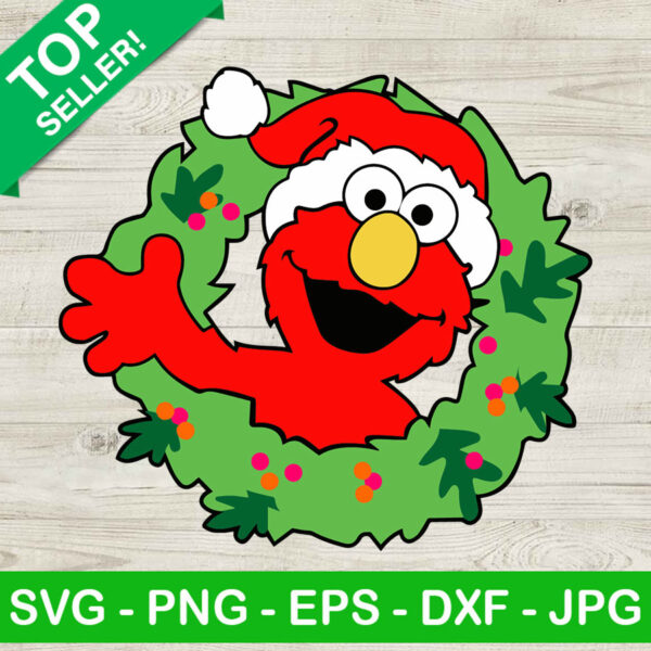 Sesame Street With Christmas Wreath SVG