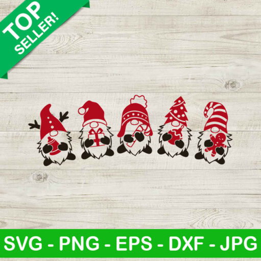 Gnomes Christmas With Gift Svg