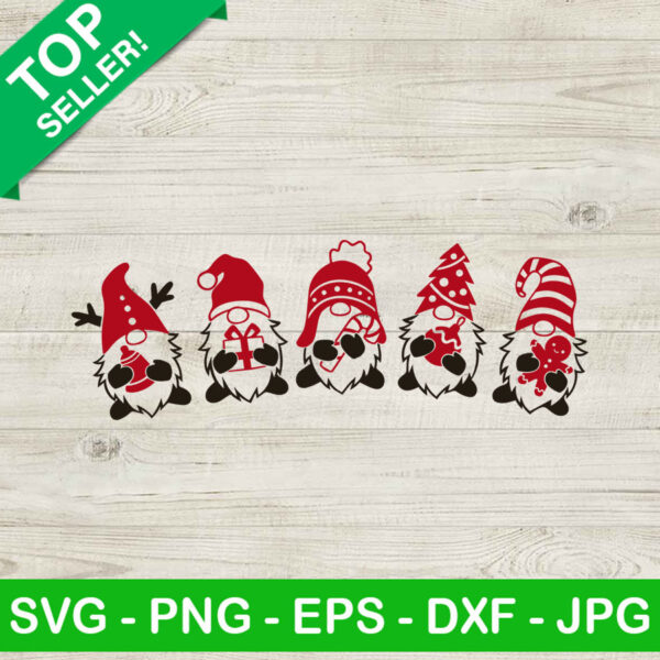 Gnomes christmas with gift SVG
