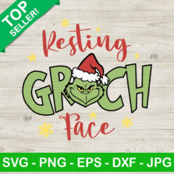 Resting grinch face christmas SVG