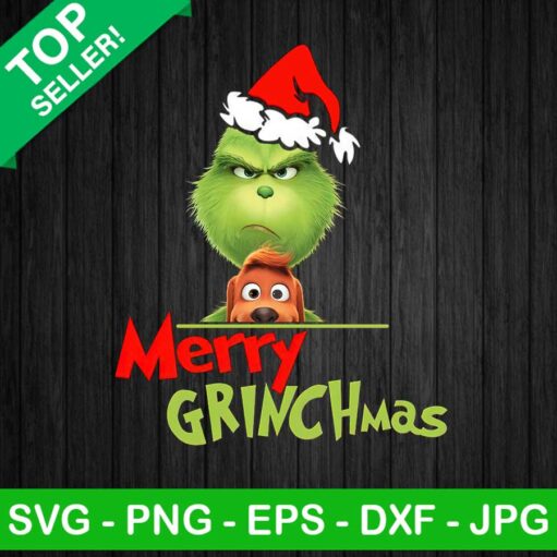 Merry grinchmas with a dog PNG