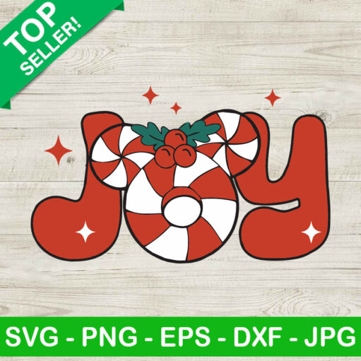 Joy Peppermint Christmas SVG