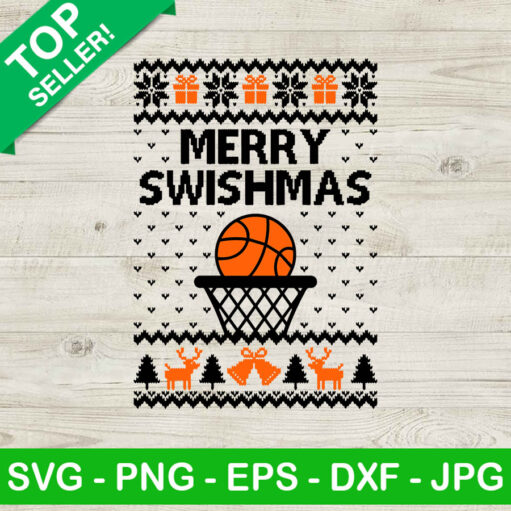 Merry Swishmas Ugly Sweater Svg