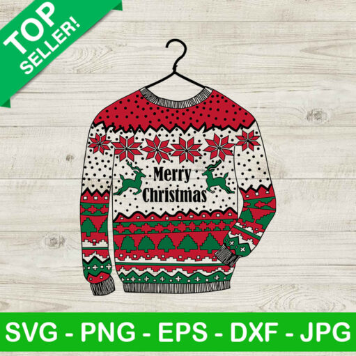 Merry Christmas Ugly Sweater Svg