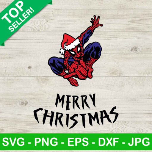 Merry Christmas Spider Man Svg