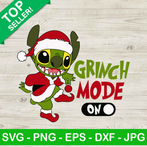 Stitch Grinch Mode Svg