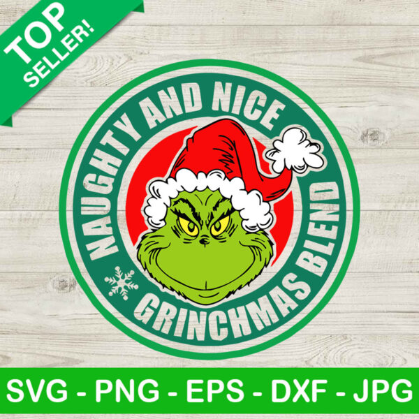 Grinch naughty and nice christmas SVG