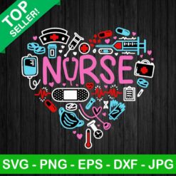 Heart Nurse With Medical Objects SVG
