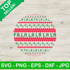 Fa La La La Christmas Ornament SVG