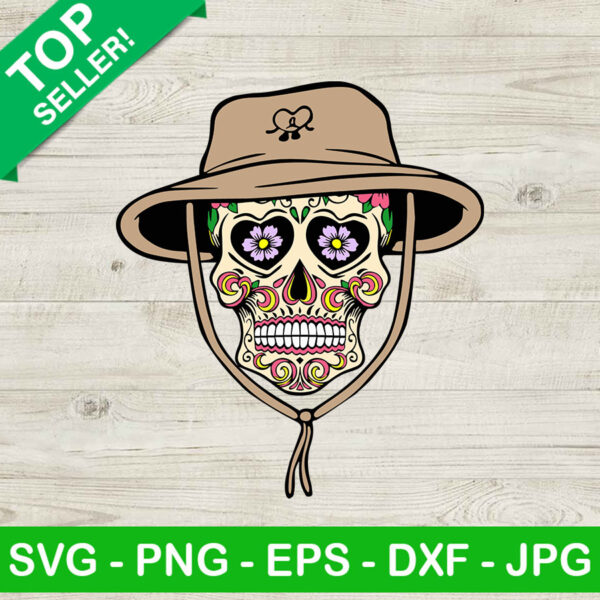 Bad bunny skull cowboy SVG