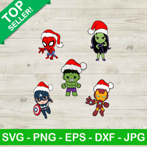 Christmas Superheroes Svg