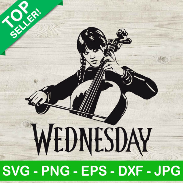 Wednesday Addams violin SVG
