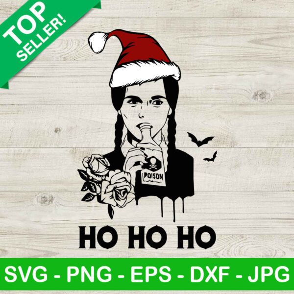 Ho ho ho Wednesday Addams christmas SVG