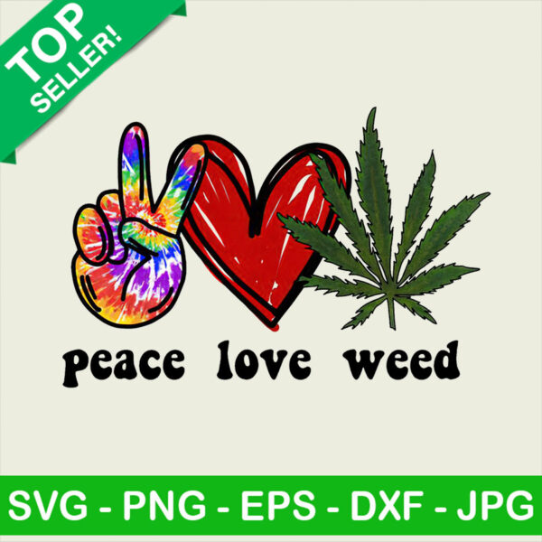 Peace love weed PNG