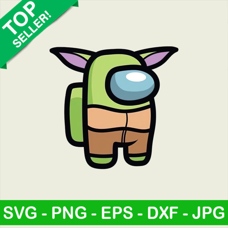 Among us baby yoda PNG, Baby yoda star wars Sublimation transfer PNG