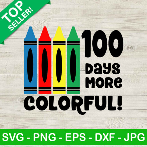 100 Days More Colorful Pencil Svg