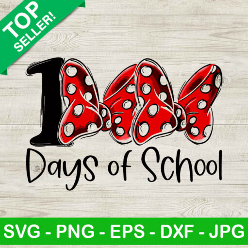 100 Days Of School Minnie Mouse Svg