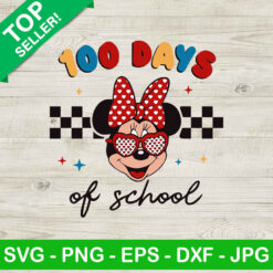 Minnie 100 Days Of School SVG,100 Days Of School SVG, Disney School SVG